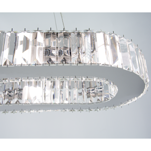 Duża lampa dekoracyjna WINDSOR chrom kryształ Duża lampa dekoracyjna WINDSOR chrom kryształ