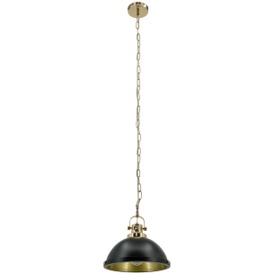 Metalowa lampa LENTO czarna ze złotym wykończeniem Metalowa lampa LENTO czarna ze złotym wykończeniem