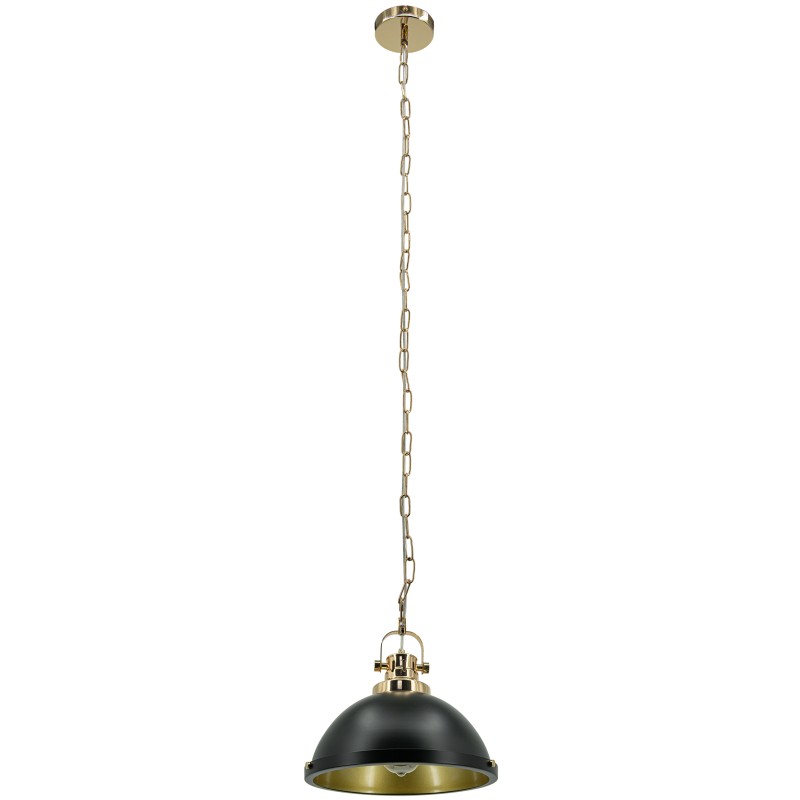 Metalowa lampa LENTO czarna ze złotym wykończeniem Metalowa lampa LENTO czarna ze złotym wykończeniem