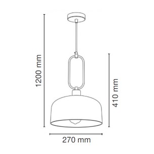 Lampa wisząca NEXO E27 szerokość 27 cm Lampa wisząca NEXO E27 szerokość 27 cm