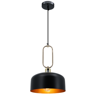Czarno-złota lampa wisząca NEXO z metalu Czarno-złota lampa wisząca NEXO z metalu