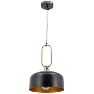 Nowoczesna lampa wisząca NEXO czarna złota Nowoczesna lampa wisząca NEXO czarna złota