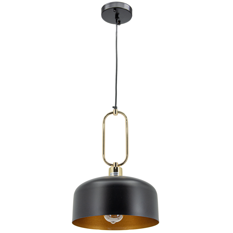 Nowoczesna lampa wisząca NEXO czarna złota Nowoczesna lampa wisząca NEXO czarna złota