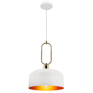 Lampa NEXO biała ze złotym wykończeniem