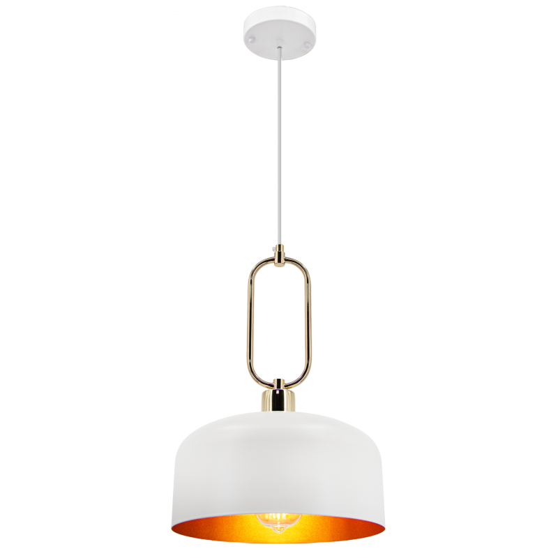 Lampa NEXO biała ze złotym wykończeniem