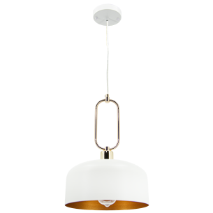 Biało-złota lampa wisząca NEXO z metalu
