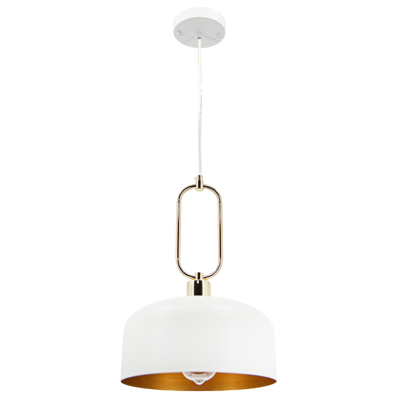 Biało-złota lampa wisząca NEXO z metalu