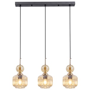 czarno złota lampa wisząca NADIA do salonu