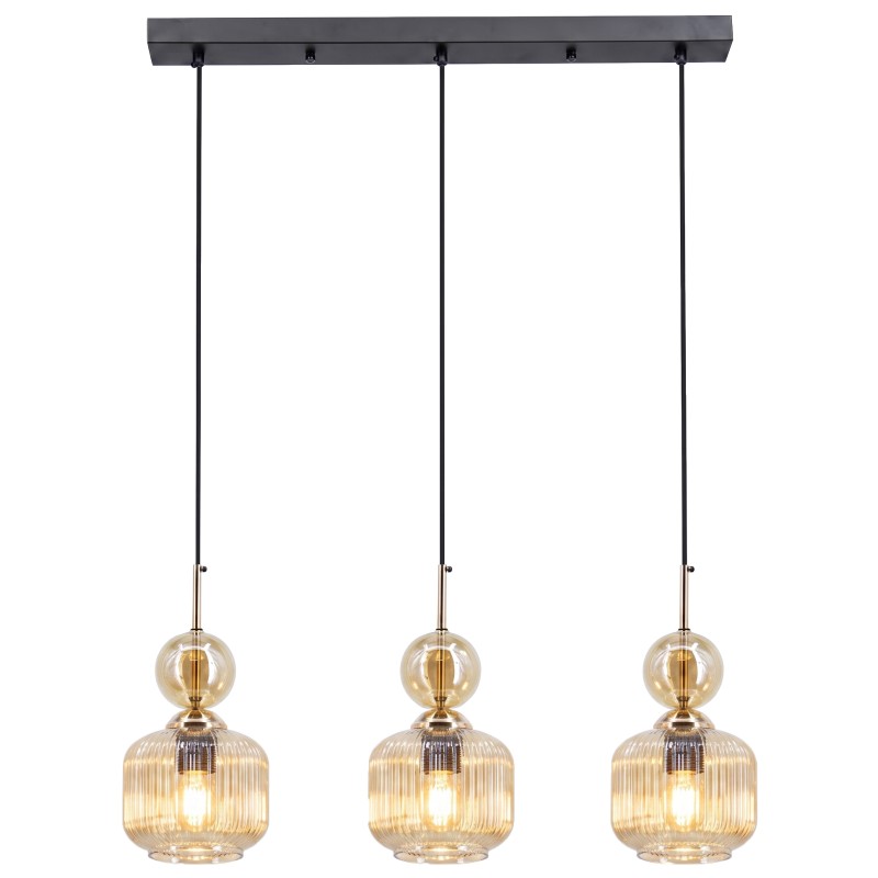 czarno złota lampa wisząca NADIA do salonu