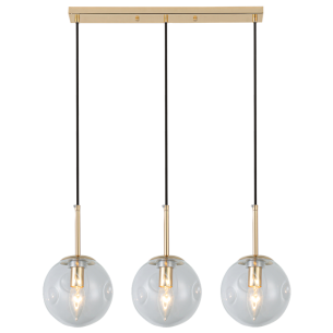 lampa wisząca LEO złota metal i szkło