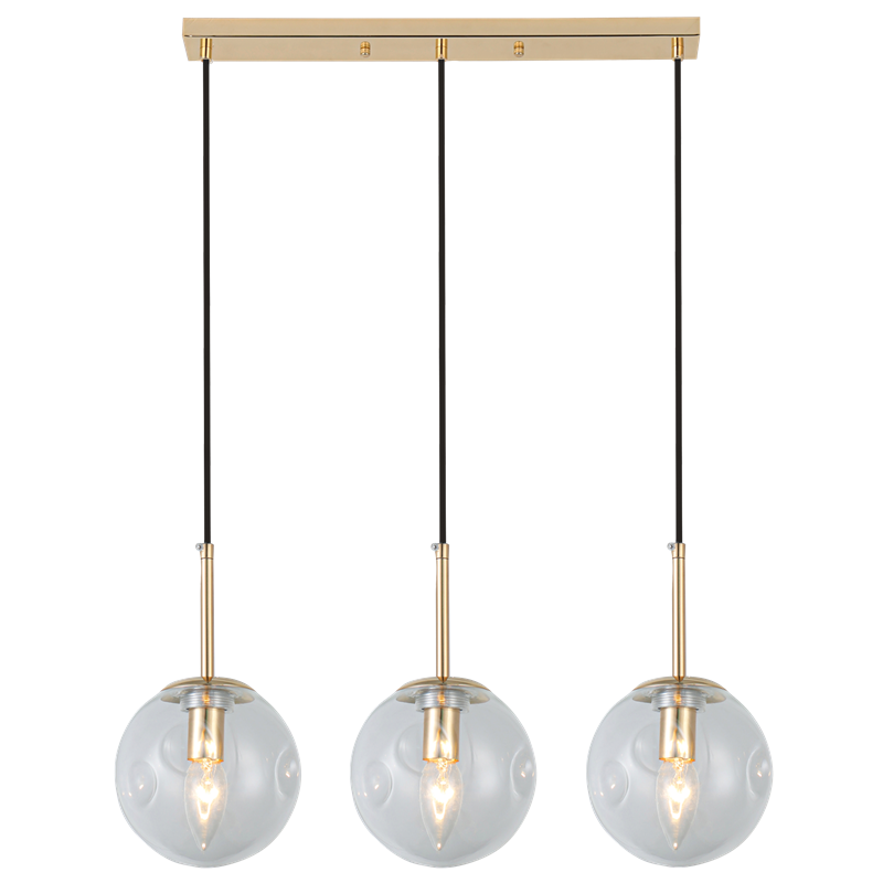 lampa wisząca LEO złota metal i szkło