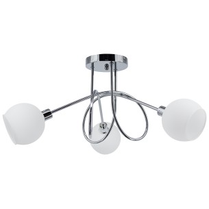 chromowana lampa sufitowa AURORA metal szkło