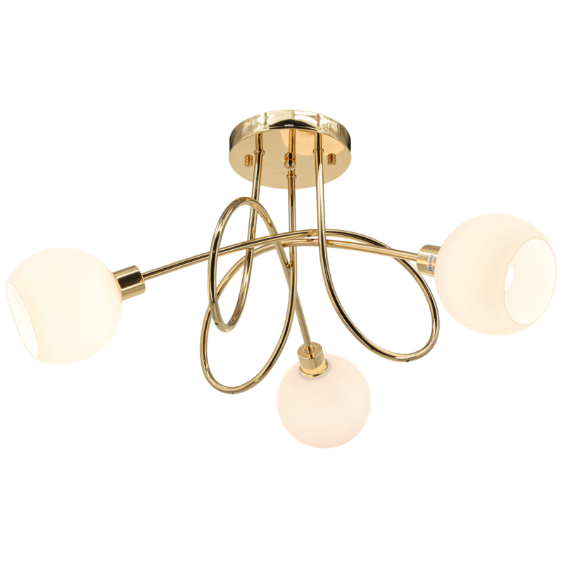 lampa sufitowa AURORA złota metal szkło