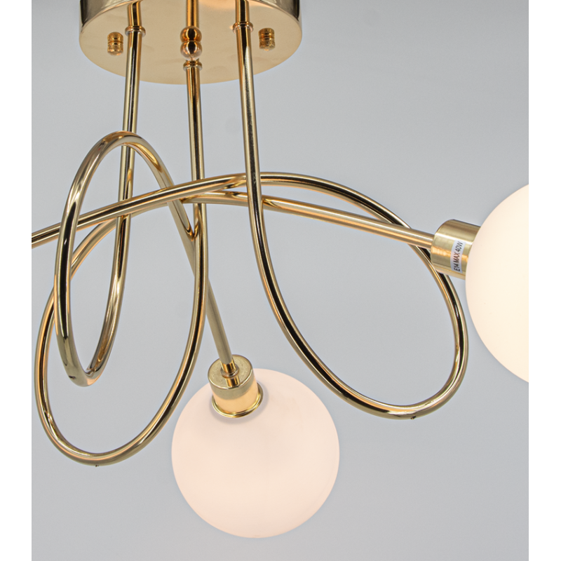 złota lampa AURORA 3 punktowa E14