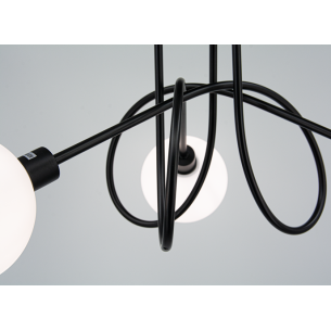 czarna lampa AURORA 3 punktowa E14