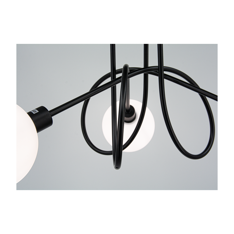 czarna lampa AURORA 3 punktowa E14