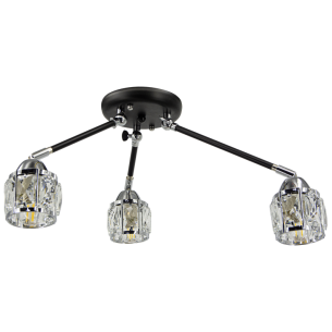czarna lampa sufitowa NAIROBI z chromem