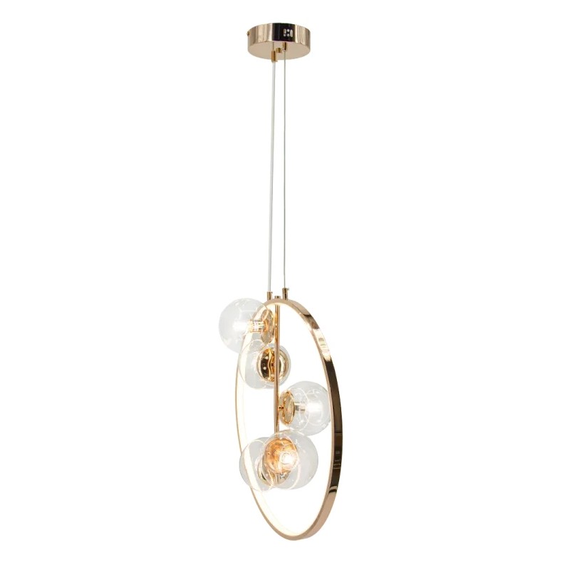złota lampa wisząca NOVA 5 punktowa złota lampa wisząca NOVA 5 punktowa