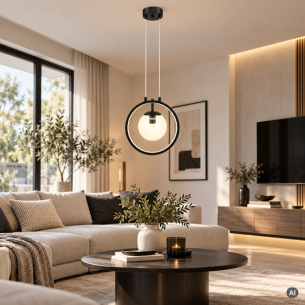czarna lampa wisząca NOVA E14 LED 25 cm