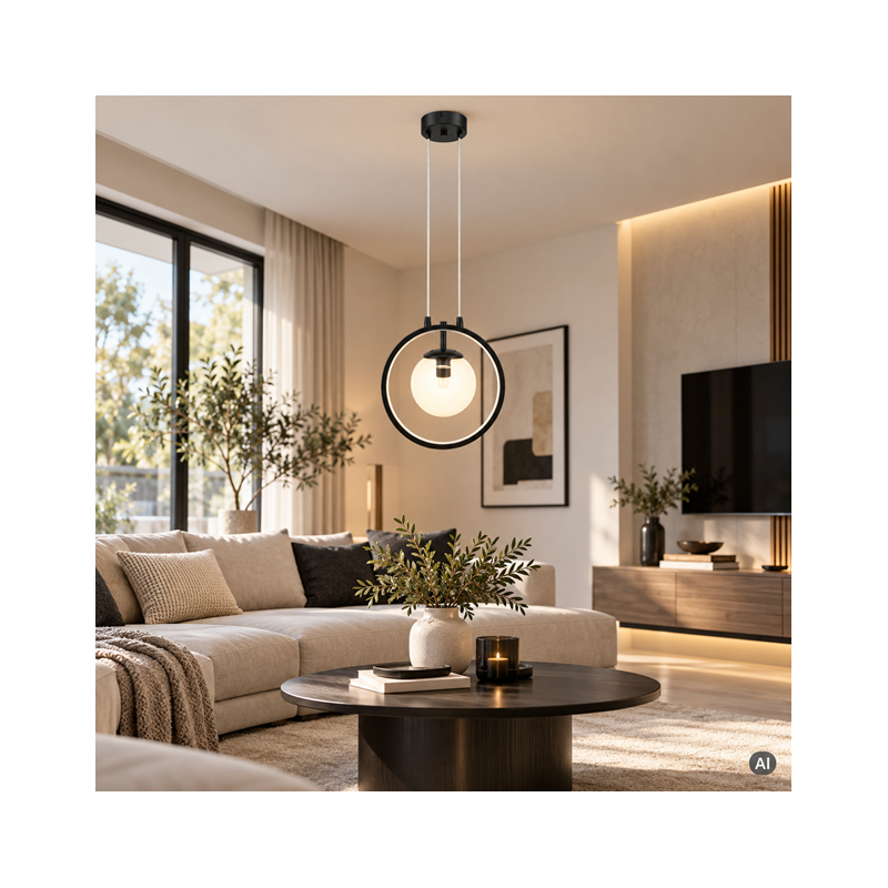czarna lampa wisząca NOVA E14 LED 25 cm czarna lampa wisząca NOVA E14 LED 25 cm