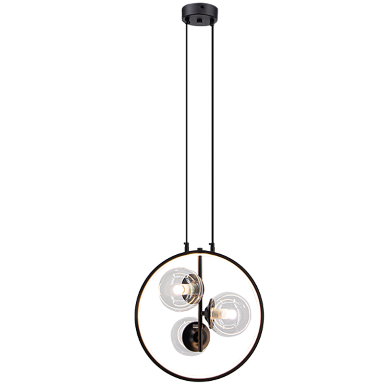 nowoczesna czarna lampa NOVA do salonu