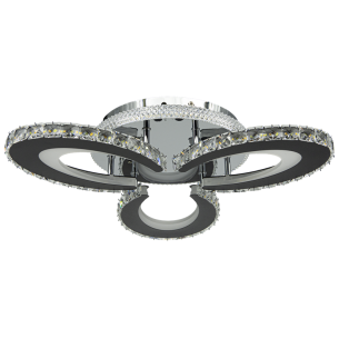 plafon LED CORONA chrom czarny do salonu plafon LED CORONA chrom czarny do salonu