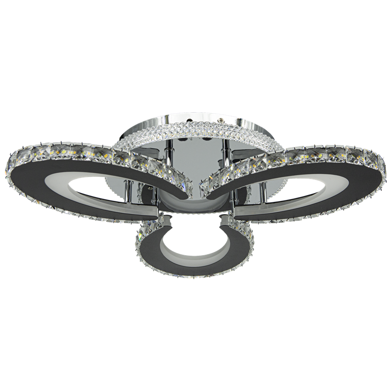 plafon LED CORONA chrom czarny do salonu plafon LED CORONA chrom czarny do salonu