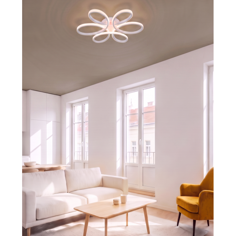 biała lampa sufitowa CORONA LED biała lampa sufitowa CORONA LED