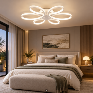 biały plafon LED CORONA 50 cm