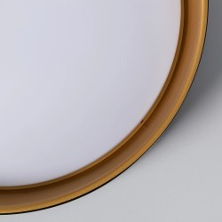 krawędź Plafonu sufitowego LED Okrągły Czarno Złoty 55cm Roma