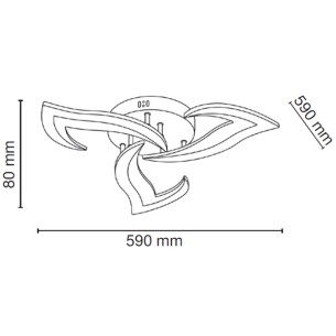 nowoczesny biały plafon LED 59 cm
