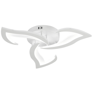 biała lampa sufitowa LED z pilotem