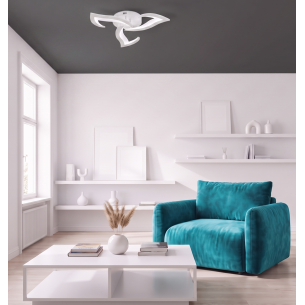 biały plafon LED SANTAN 59 cm