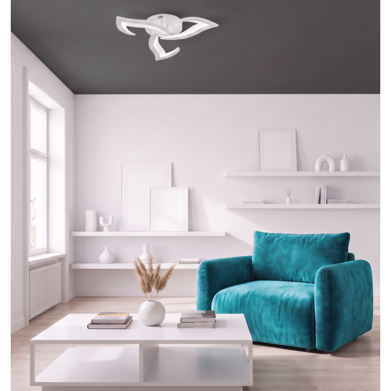 biały plafon LED SANTAN 59 cm