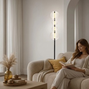 czarna lampa podłogowa PLAYA LED