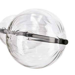 czarna lampa podłogowa szklane kule