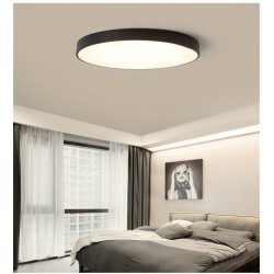 Świecący plafon sufitowy LED w obudowie czarnej do Sypialni %shop-name%