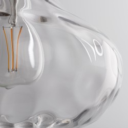 bok Lampy Wiszącej do kuchni nad stół Szklany klosz Pico E27 %shop-name%