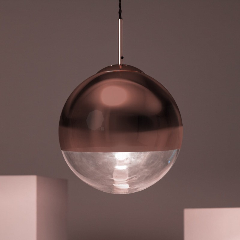 Lampa Wisząca do korytarza Szklana Kula w kolorze mosiądz Arteo %shop-name%