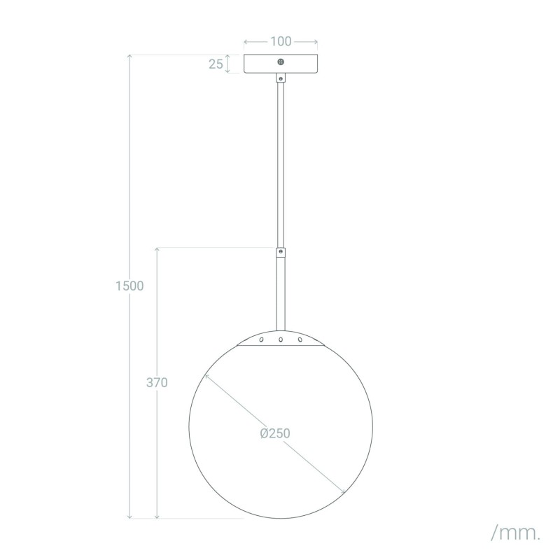 Wymiary Lampy Wiszącej Szklane Kule w kolorze mosiądzu Arteo %shop-name%