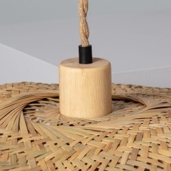 Lampa Wisząca z Bambusa Kapelusz 60cm Ponti