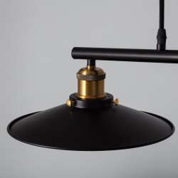 Klosz czarno złoty Lampy Wiszącej w stylu Retro Czarna Monte