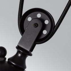 Bloczek regulujący wysokość Lampy czarnej wiszącej w stylu retro