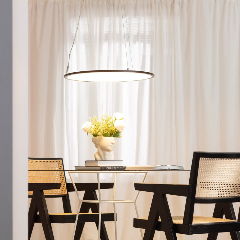 Lampa Wisząca okrągła Panel LED Biuro nad stołem