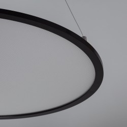 Lampa Wisząca okrągła z obramowaniem czarnym