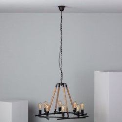 Lampa wisząca do kuchni w stylu Retro Liny konopne