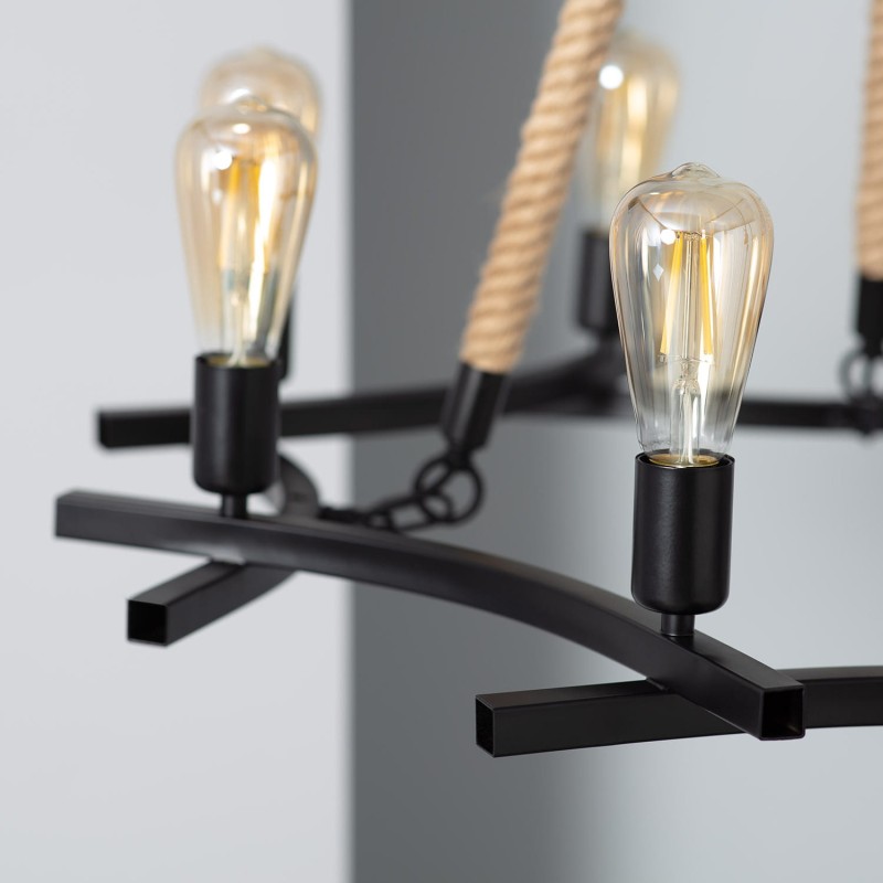 Lampa wisząca do jadalni w stylu skandynawskim w  Liny konopne