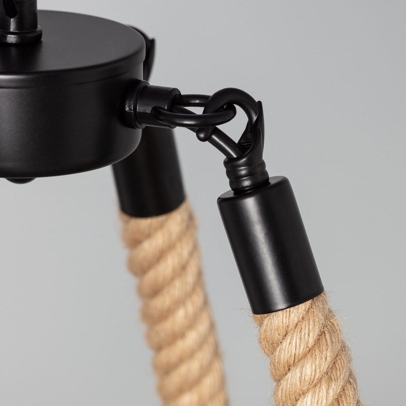 Sposób mocowania Lampy wiszącej do jadalni Retro Liny konopne