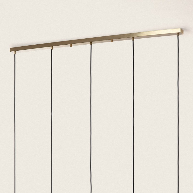 Długa Lampa Wisząca szklane Kule Złota Dante