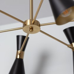 Drążki łączące klosz Lampy sufitowej złoto czarna Salvatore Drążki łączące klosz Lampy sufitowej złoto czarna Salvatore
